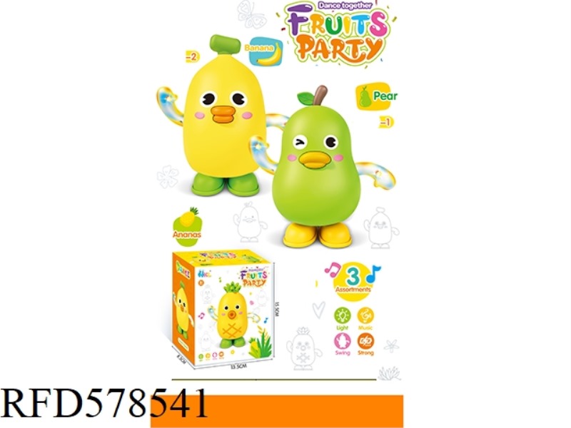 ELECTRIC SWINGING FRUIT (PINEAPPLE, PEAR, AND BANANA 3 MIXED)