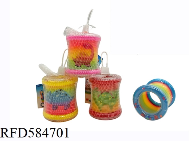 DINOSAUR PATTERN WITH BRACELET RAINBOW CIRCLE
