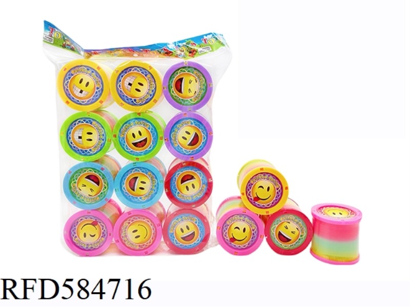 SMILING FACE PATTERN COVER RAINBOW CIRCLE