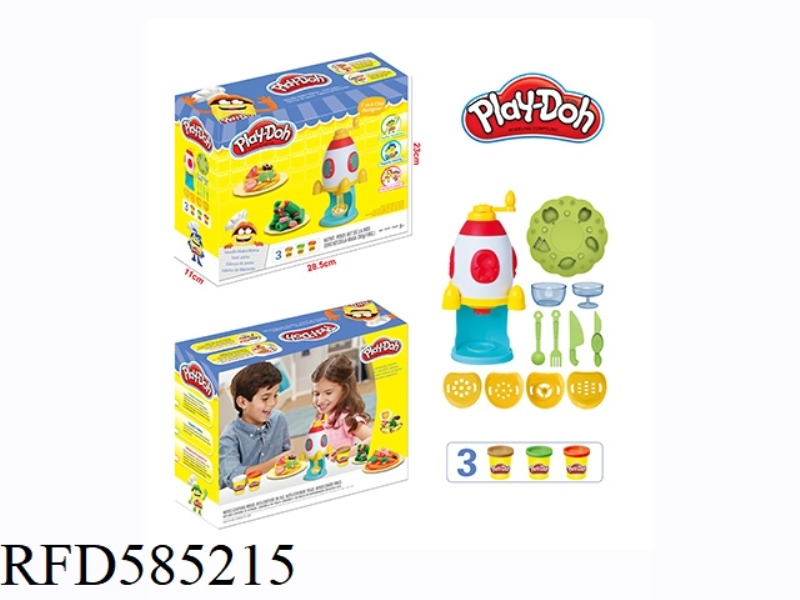 COLORED CLAY ROCKET NOODLE MACHINE SET