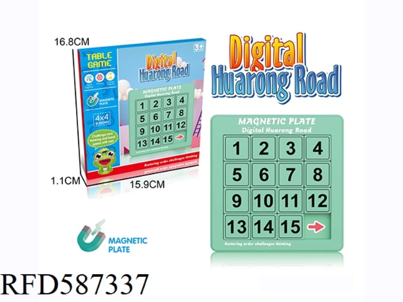 TABLE GAME DIGITAL HUARONG ROAD STUDENTS' PUZZLE THINKING LOGIC TRAINING MAGNETIC RUBIK'S CUBE SLIDI