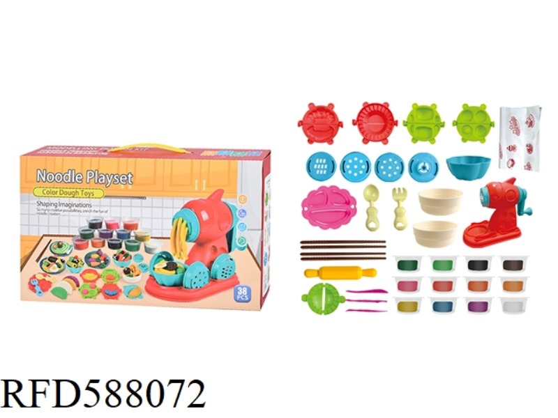 NOODLE MACHINE COLOR CLAY SET 38PCS