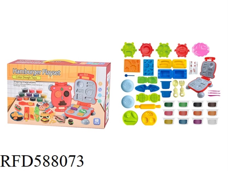 BURGER MACHINE COLOR CLAY SET 40PCS