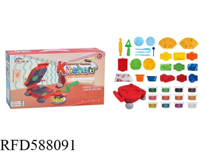 BURGER MACHINE COLOR CLAY SET 40PCS