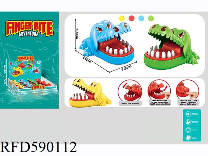 ENGLISH VERSION BITE HAND TRUMPET CROCODILE 12PCS