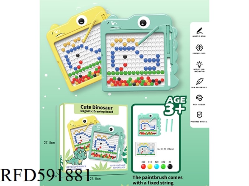 CUTE DINOSAUR MAGNETIC DRAWING BOARD-MEDIUM