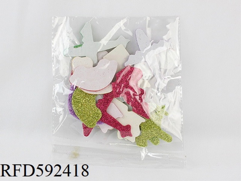 GOLD POWDER EVA KINDERGARTEN DECORATIVE STICKERS HANDMADE MATERIAL PACKAGE DIY HANDMADE STICKERS FOR