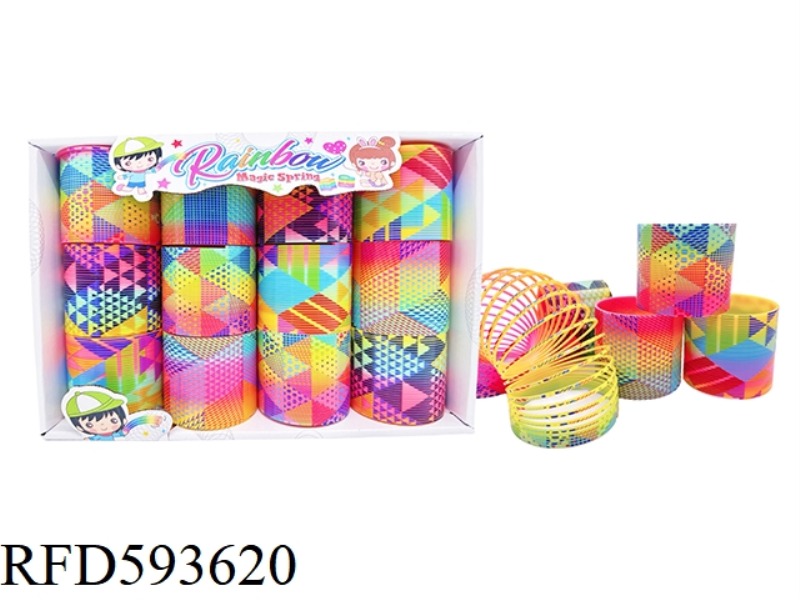 TAIWAN BAY COLOR GEOMETRIC PATTERN RAINBOW CIRCLE 12PCS