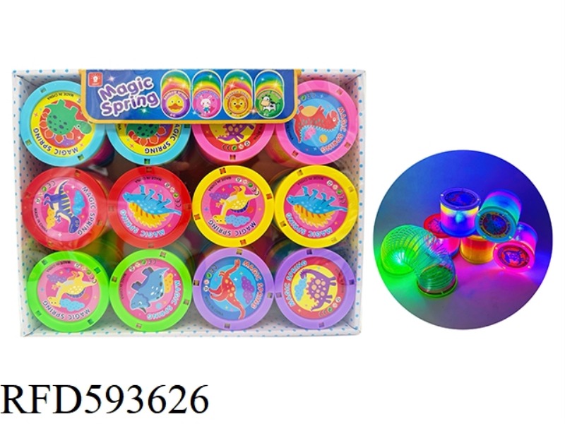 CARTOON DINOSAUR LIGHTING RAINBOW CIRCLE 12PCS