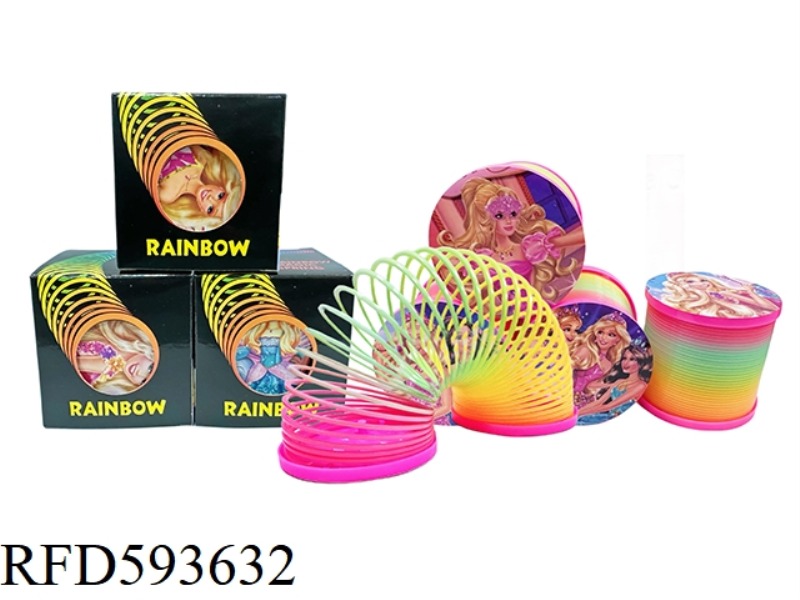 BARBIE PATTERN WITH LID RAINBOW CIRCLE
