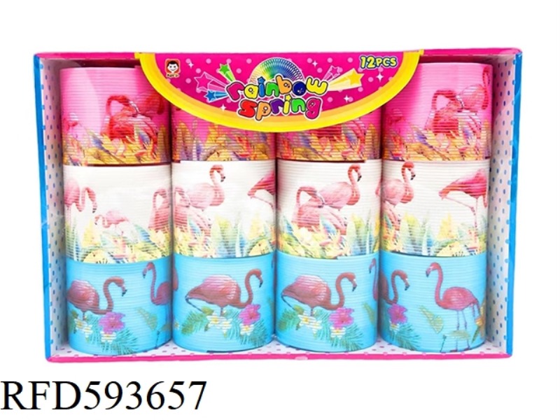 FLAMINGO RAINBOW CIRCLE (PINK, BLUE AND WHITE) 12PCS