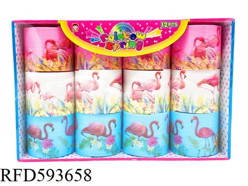 FLAMINGO RAINBOW CIRCLE (PINK, BLUE AND WHITE) 12PCS