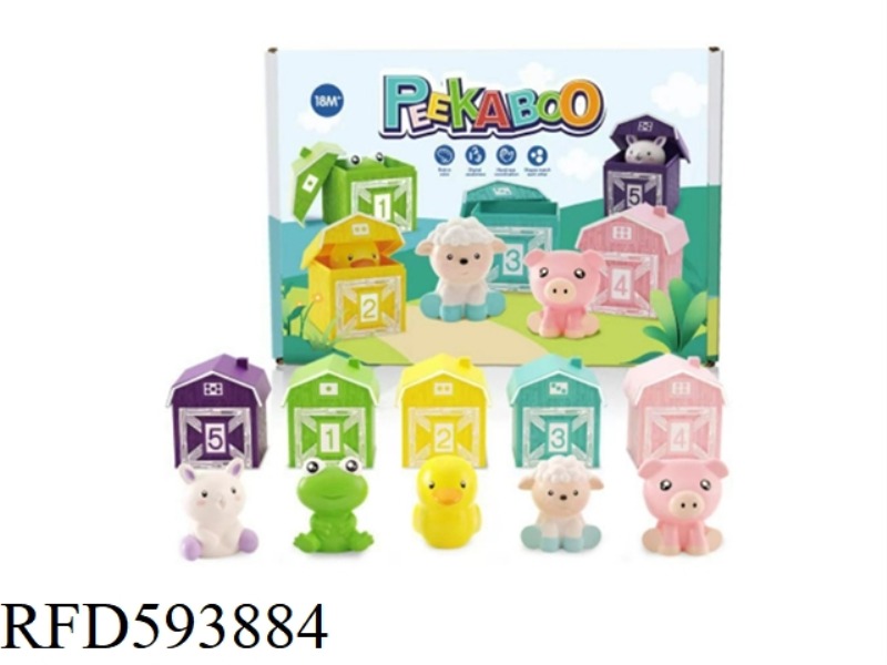 COUNT FIGURINES PAIRED WITH COLORS RAINBOW HOUSE SET OF 5