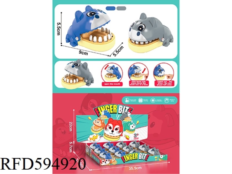 BITING SMALL HIPPO, BLUE/GRAY 12PCS