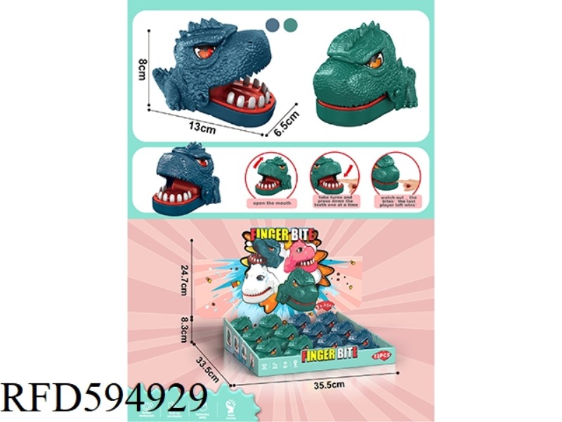 BITE-SMALL GOSS BEAST, DARK GREEN/DARK BLUE 12PCS