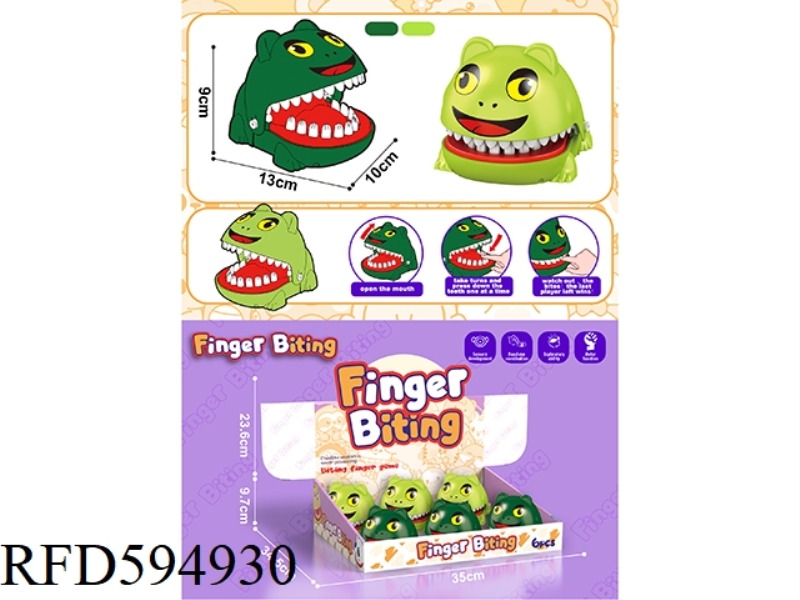 BITE THE FROG IN THE HAND, LIGHT GREEN/DARK GREEN 6PCS