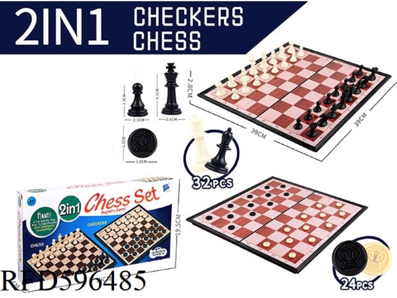 NATIONAL STANDARD CHESS, CHECKERS 2-IN-1 (NO MAGNETISM)