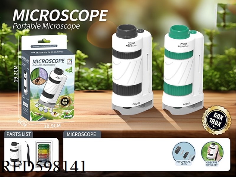 PORTABLE MICROSCOPE + SPECIMEN SET