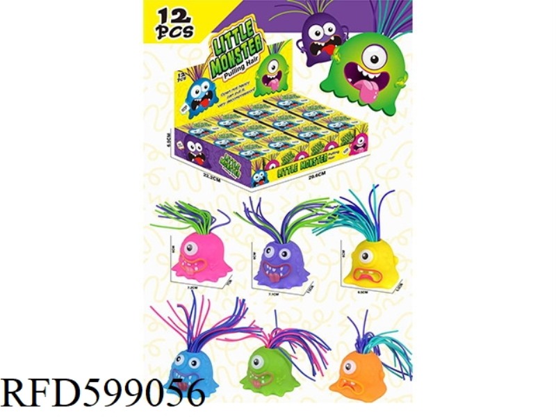 DECOMPRESS LITTLE MONSTER WITH LIGHT 12PCS