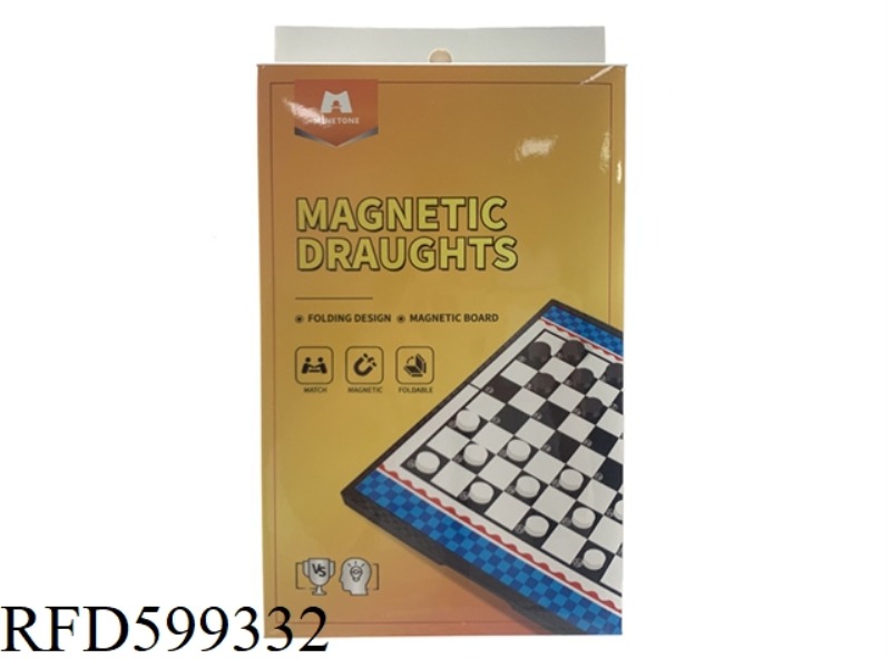 PUZZLE BOARD GAME MAGNET CHECKERS (PORTABLE)