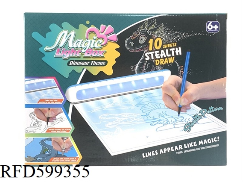 DINOSAUR VERSION OF THE MAGIC LIGHT TRACKING SKETCHBOARD