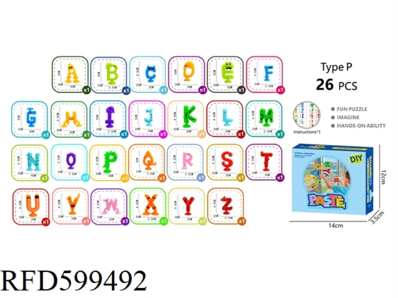 26PCS LETTER PASTE MUSIC