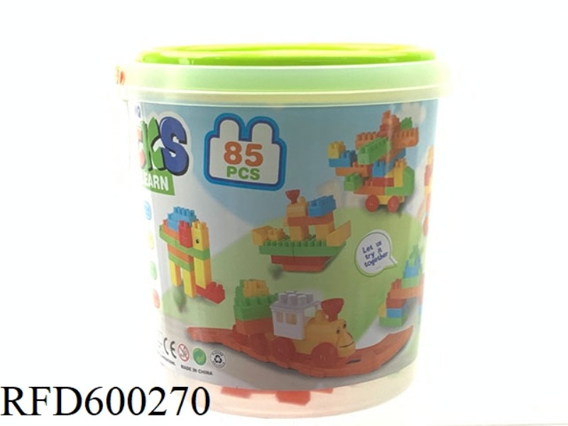 85PCS ROUND DRUM BUILDING BLOCKS