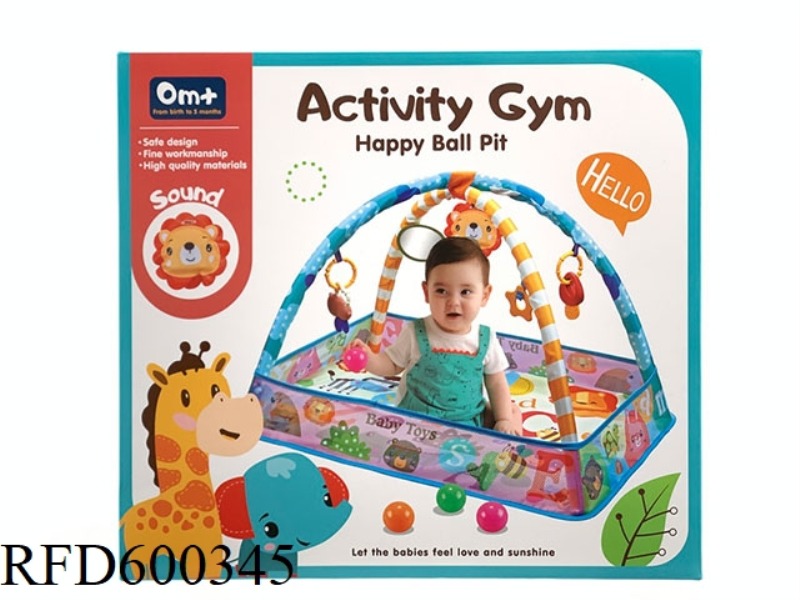BABY MULTIFUNCTIONAL FENCE FITNESS STAND WITH 8 OCEAN BALLS