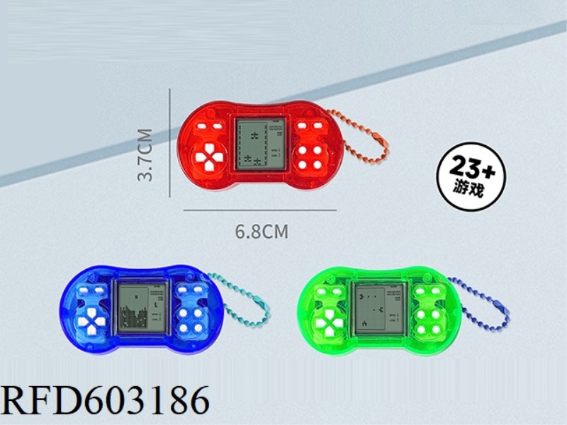 LONG ROUND MINI TETRIS GAME BEADED PENDANT