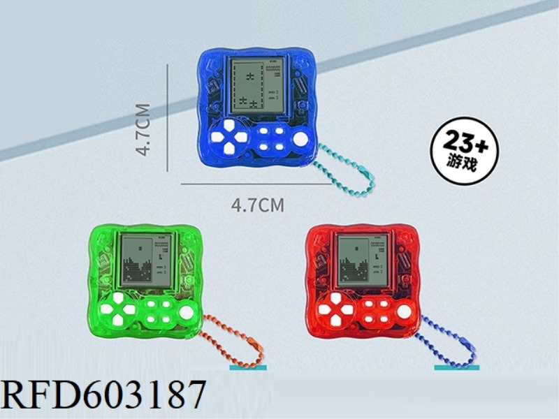 SPONGIFORM MINI PUZZLE TETRIS GAME BEADED CHAIN PENDANT