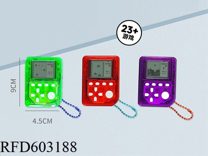 SQUARE MINI PUZZLE TETRIS GAME BEADED CHAIN PENDANT