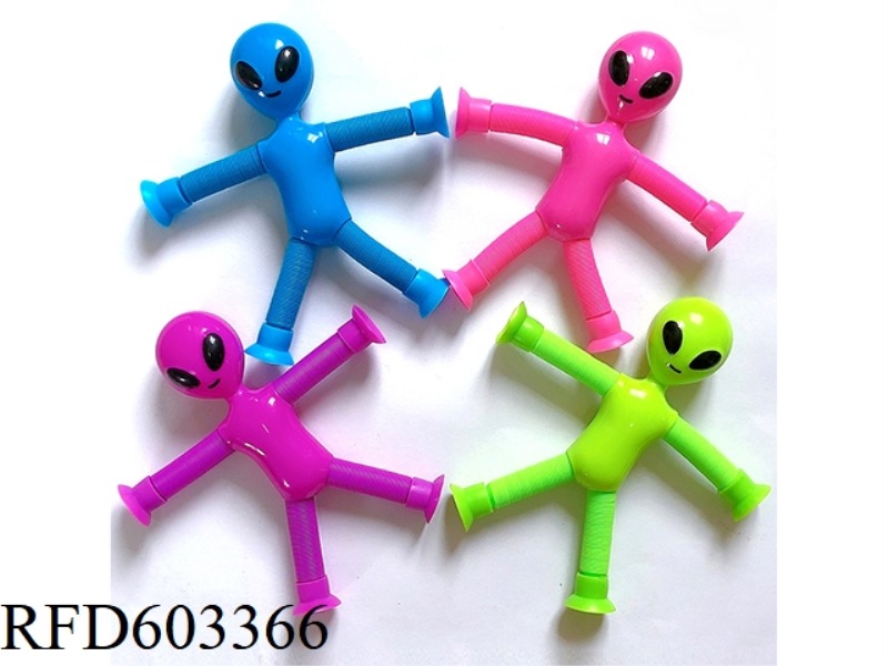 VARIABLE SHAPE SUCTION CUP DECOMPRESSION STRETCH TUBE TOY TELESCOPIC ALIEN