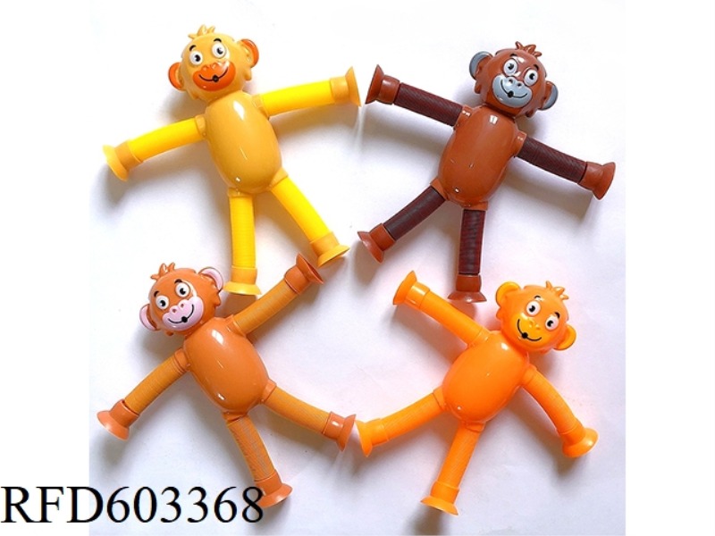 VARIABLE SHAPE SUCTION DECOMPRESSION STRETCH TUBE TOY TELESCOPIC MONKEY