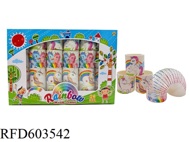 WHITE UNICORN RAINBOW CIRCLE 24PCS