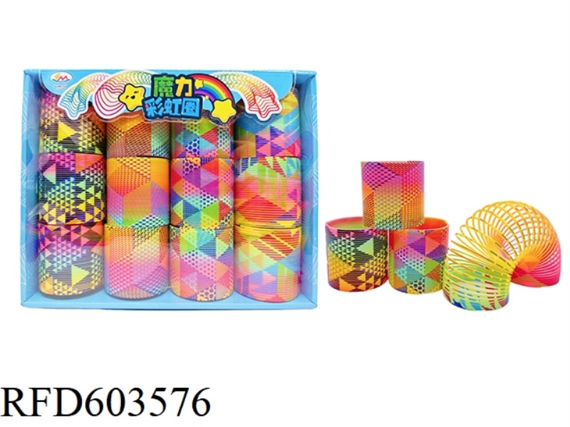 TAIWAN BAY COLOR GEOMETRIC PATTERN RAINBOW CIRCLE 12PCS