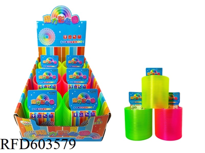 TRANSPARENT TRICOLOR RAINBOW CIRCLE 6PCS