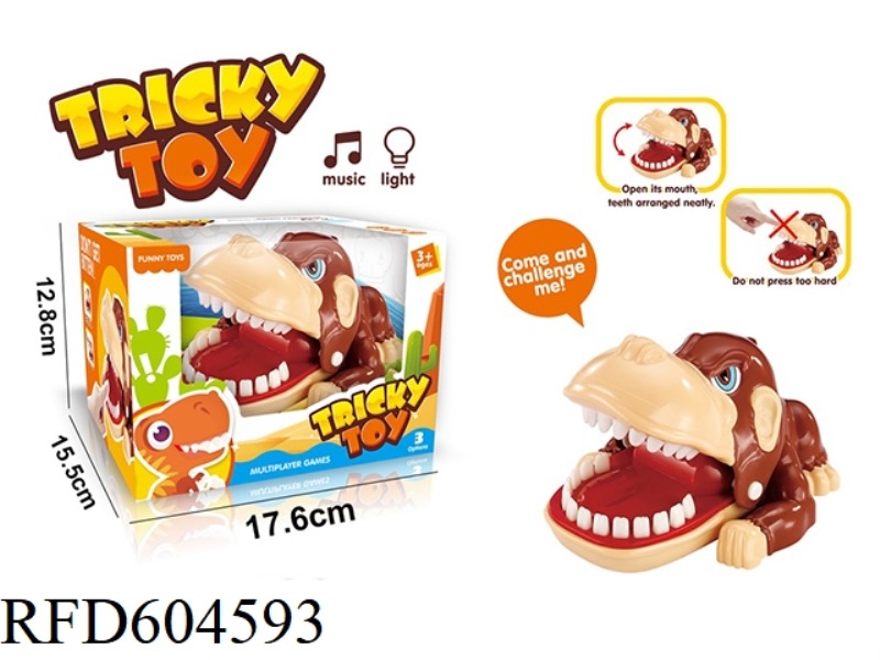 A DECOMPRESSION TOY FOR AN ELECTRIC GORILLA BITING HIS FINGER