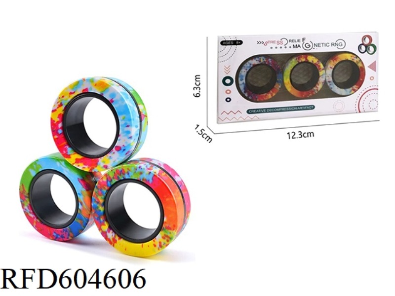 CROSS-BORDER EXPLOSIVE SPECKLED MAGNETIC RING DECOMPRESSION TOY
