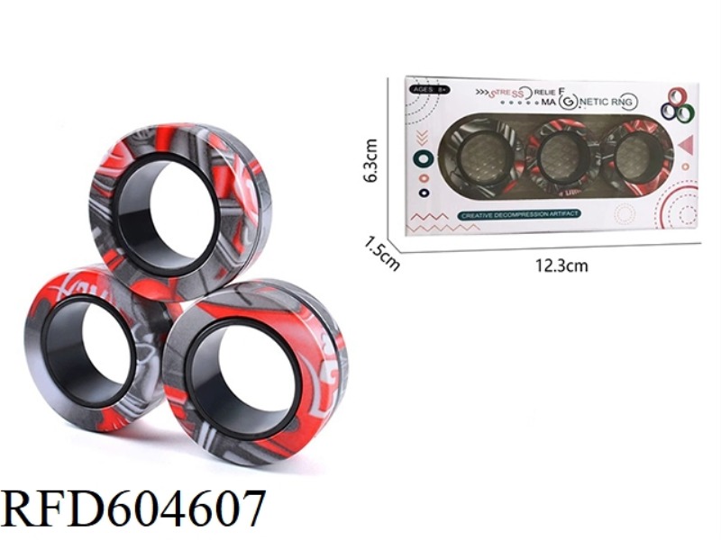 CROSS-BORDER EXPLOSIVE SPECKLED MAGNETIC RING DECOMPRESSION TOY