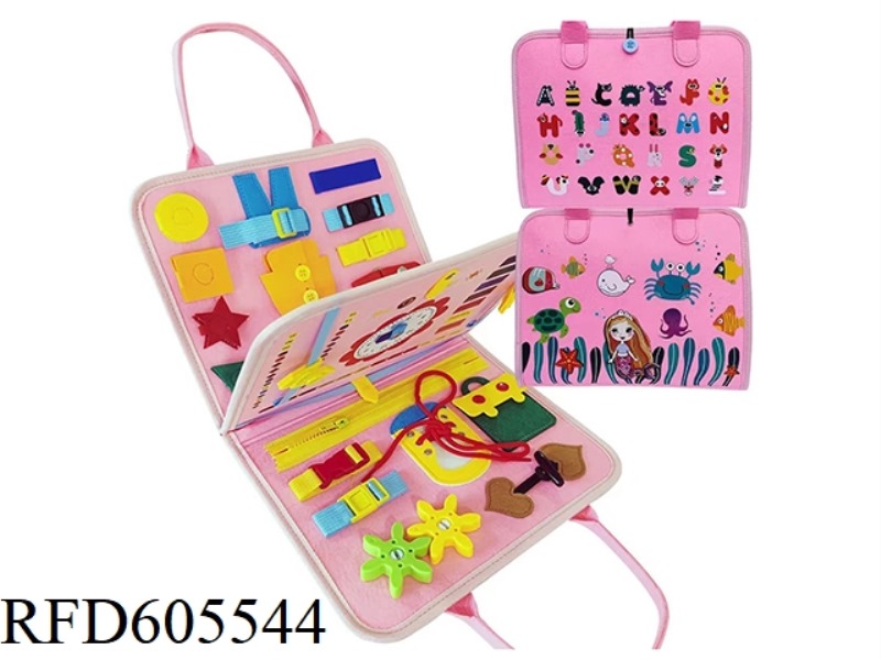MONTOESSORI QUIET BOOK EARLY LEARNING COGNITIVE LEARNING FELT BOARD (MERMAID)