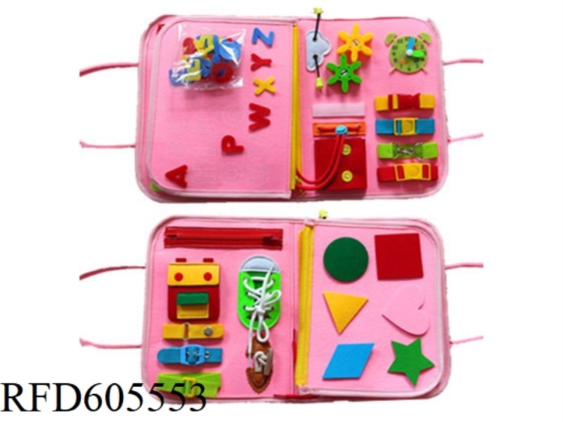 MONTOESSORI QUIET BOOK EARLY COGNITIVE LEARNING FELT BOARD (REVOLVING MUSIC)