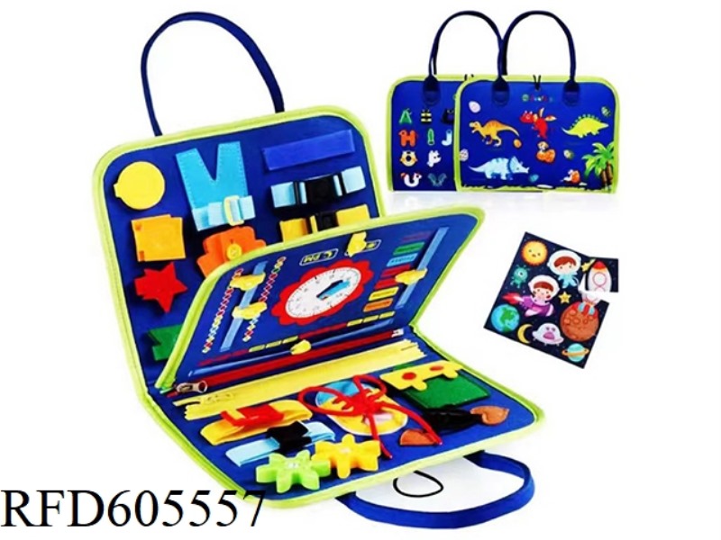MONTOESSORI QUIET BOOK EARLY LEARNING COGNITIVE LEARNING FELT BOARD (FOREST SAPPHIRE)