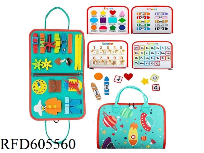 MONTOESSORI QUIET BOOK EARLY COGNITIVE LEARNING FELT BOARD (GRAPHIC)