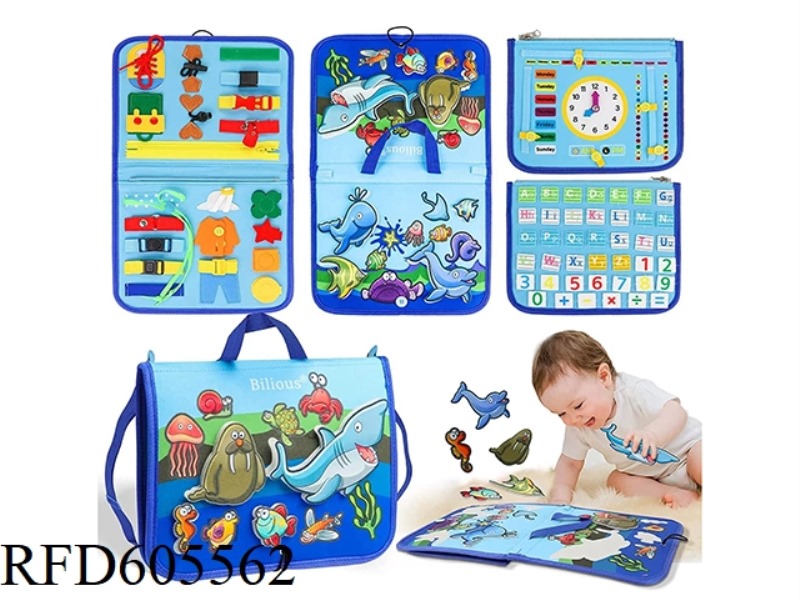 MONTOESSORI QUIET BOOK EARLY LEARNING COGNITIVE LEARNING FELT BOARD (OCEAN)
