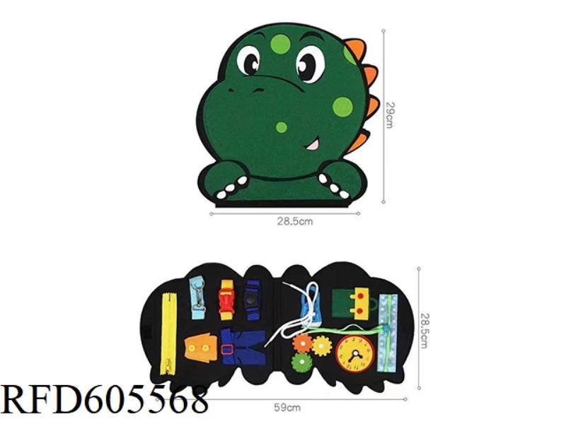 MONTOESSORI QUIET BOOK EARLY EDUCATION COGNITIVE LEARNING FELT BOARD (DINOSAUR)