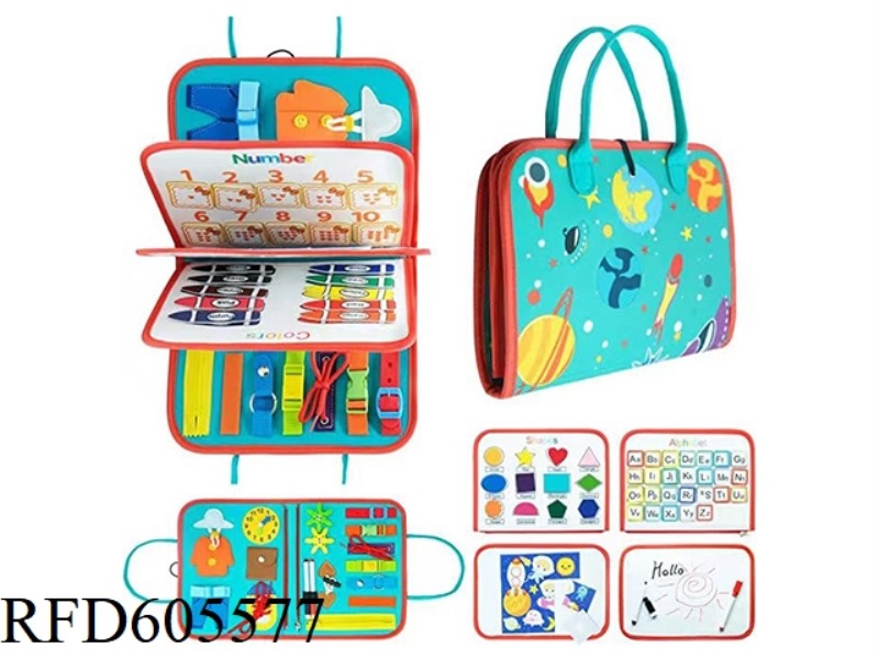 MONTOESSORI QUIET BOOK EARLY LEARNING COGNITIVE LEARNING FELT BOARD (SPACE)