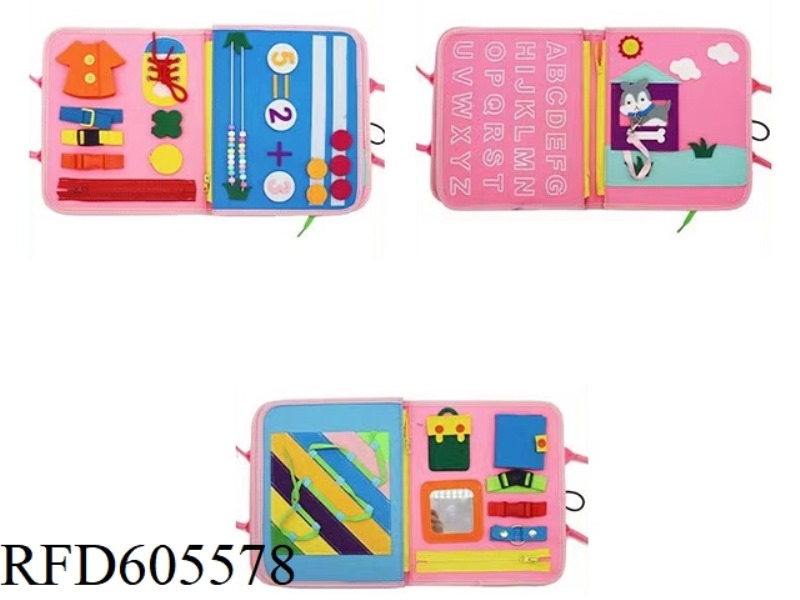 MONTOESSORI QUIET BOOK EARLY LEARNING COGNITIVE LEARNING FELT BOARD (SPACE)
