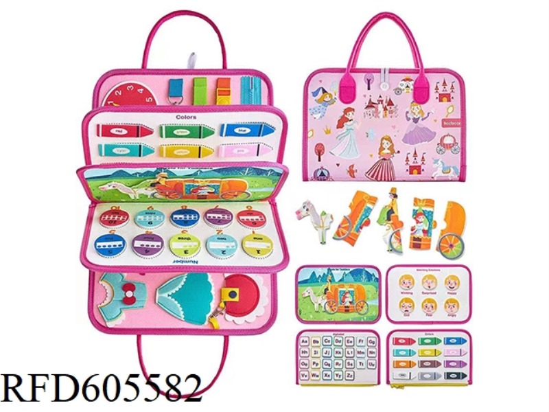 MONTOESSORI QUIET BOOK EARLY EDUCATION COGNITIVE LEARNING FELT BOARD (PUMPKIN WAGON PUZZLE)