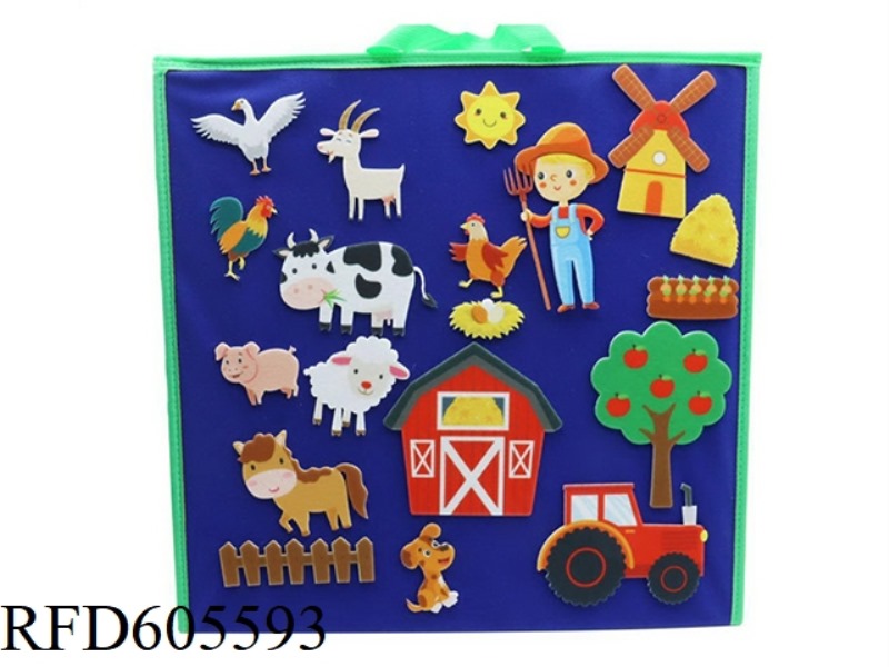 MONTOESSORI EARLY EDUCATION STEREO COGNITIVE LEARNING FELT BOARD BUSY BOARD (FARM)