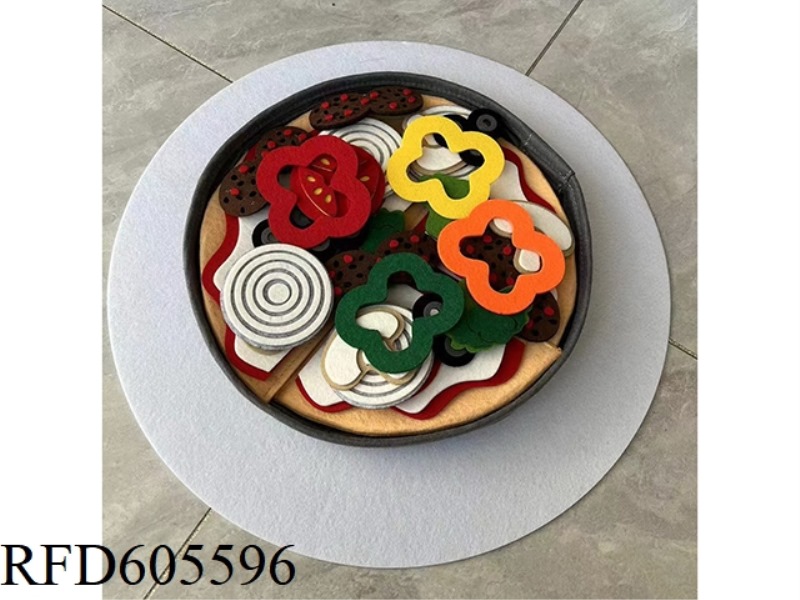 MONTOESSORI EARLY LEARNING COGNITIVE LEARNING GAMES FELT BOARD BUSY BOARD (PIZZA)